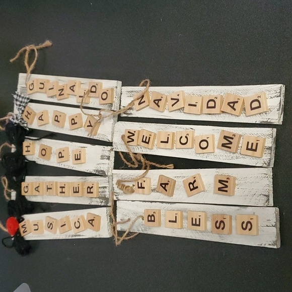 Set of 9 Wood Ornaments - Picture 1 of 2